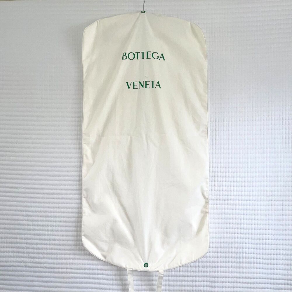 Bottega Veneta Garment Bag Cream Canvas Cotton Protective Closet Storage Cover